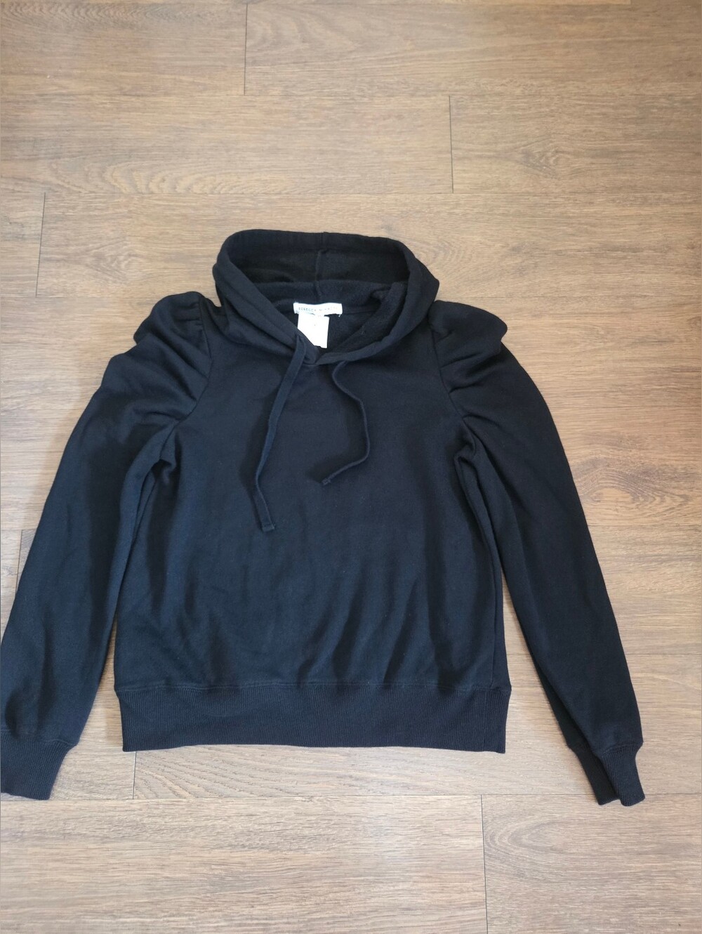Rebecca Minkoff Black Puff Sleeves Hoodie